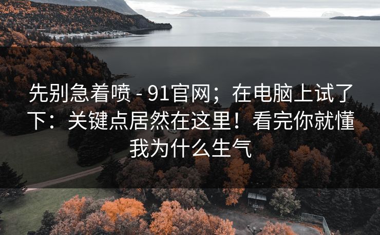先别急着喷 - 91官网；在电脑上试了下：关键点居然在这里！看完你就懂我为什么生气